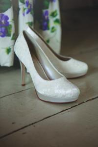 chaussures de mariée en dentelle