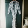 long kimono mariage en dentelle de calais