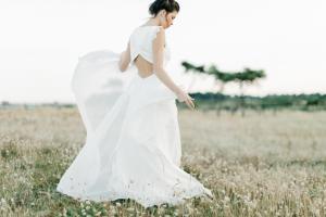 ambre robe de mariée en soie