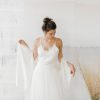 grande étole en soie pour la mariée