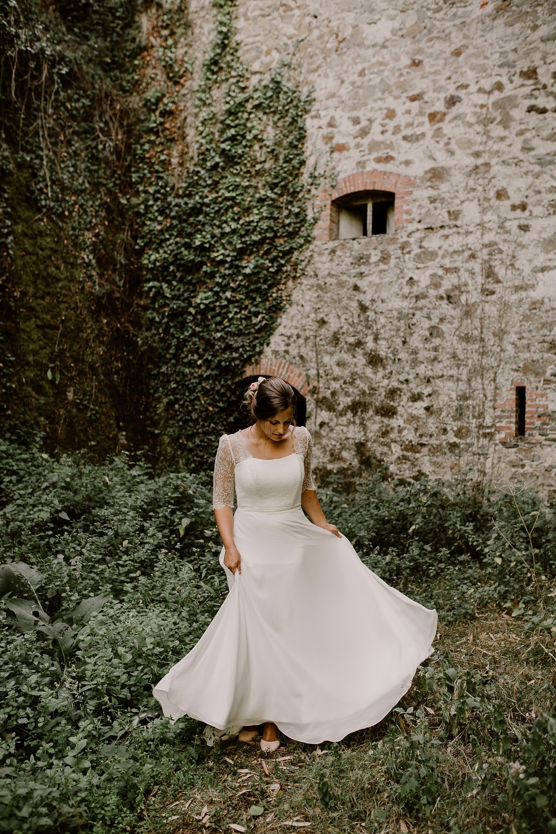 mariage au chateau cop choux photo de la mariée