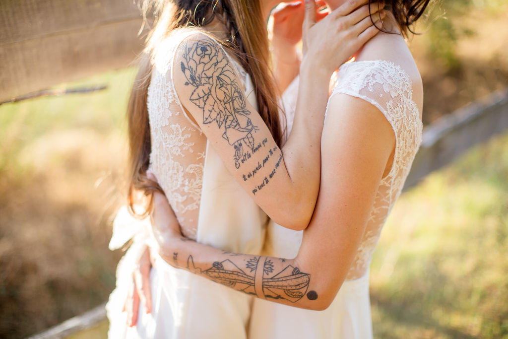 Ce couple de femme m'a fait confiance pour la création de leurs robes de mariée.