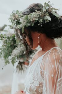 La robe de mariée de wafae a été créée sur mesure.