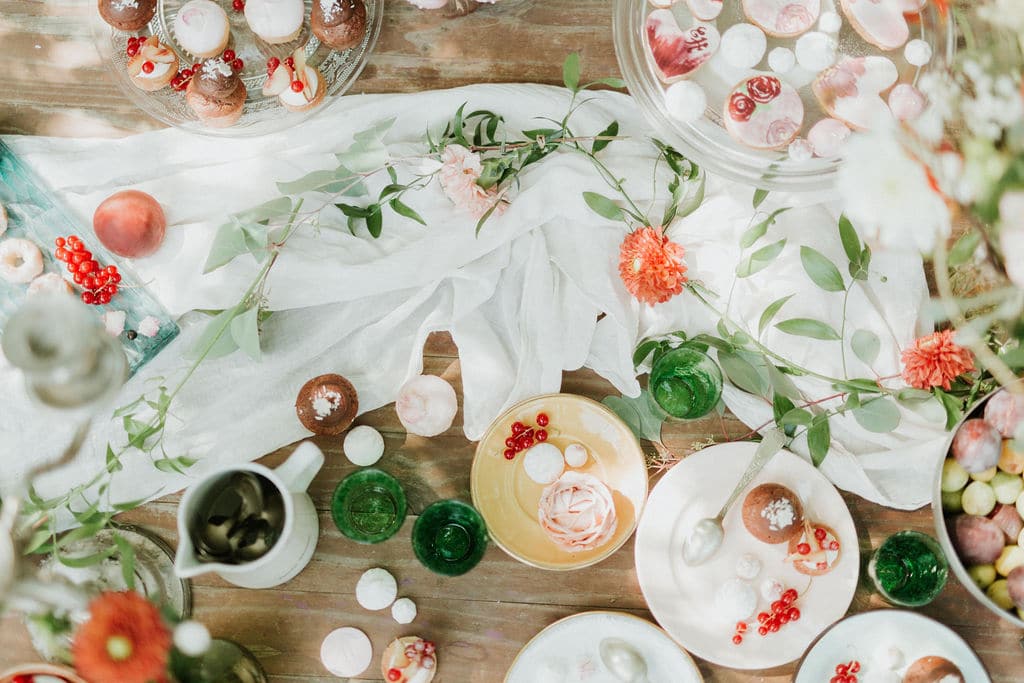 Repas de mariage préparé de façon vegan