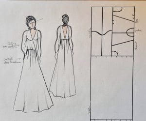 Croquis d'un patron Zéro Déchet