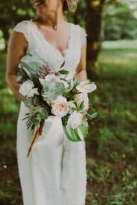 le bouquet que portait céline à son mariage