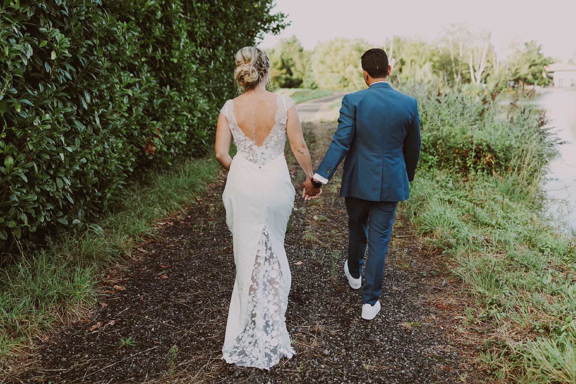 céline et mehdi à leur mariage