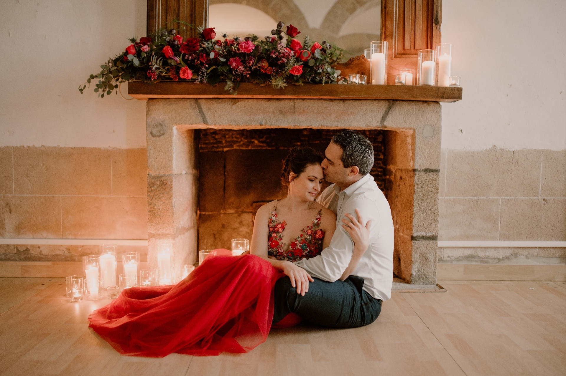 Une demande en mariage super romantique dans un château.